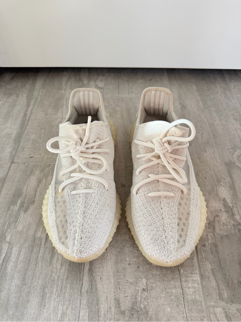 Yeezy Boost 350 V2 Cream/Off-White Knit Sneakers